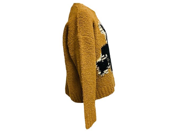 Sweater Teddy de gola redonda Acne Studios Khaki Beige Camelo - vista 2