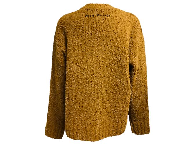 Sweater Teddy de gola redonda Acne Studios Khaki Beige Camelo - vista 3