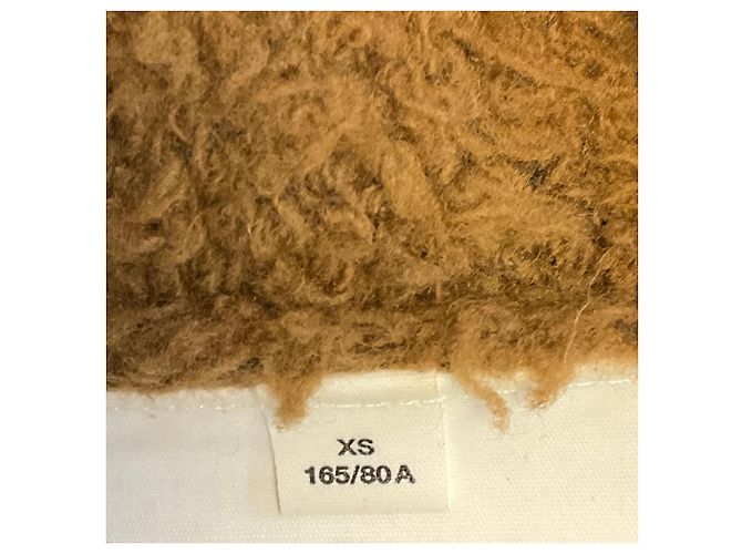 Sweater Teddy de gola redonda Acne Studios Khaki Beige Camelo - vista 5