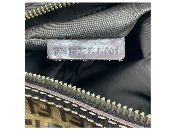 Borsa Boston Fendi Zucchino Crystal Marrone - vista 11