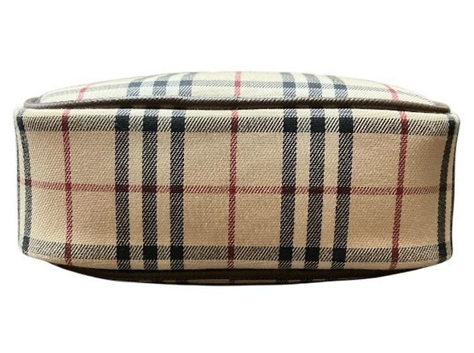 Burberry Nova Check Schultertasche aus Canvas und Leder Braun Beige - Ansicht 3
