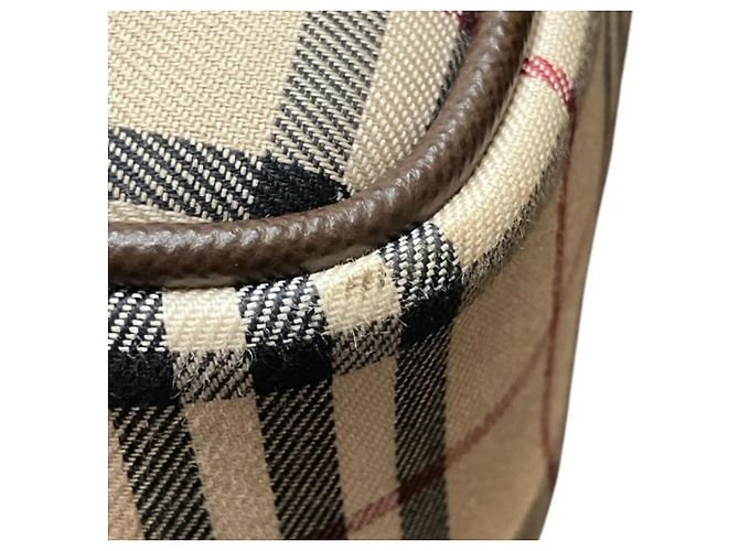 Burberry Nova Check Schultertasche aus Canvas und Leder Braun Beige - Ansicht 6