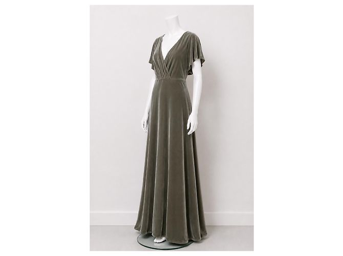 Autre Marque Jenny Yoo Collection Abito in Velluto Grigio - vista 2
