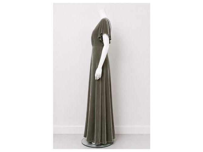 Autre Marque Jenny Yoo Collection Abito in Velluto Grigio - vista 3