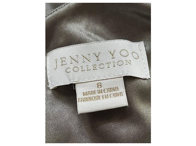 Autre Marque Jenny Yoo Collection Abito in Velluto Grigio - vista 5