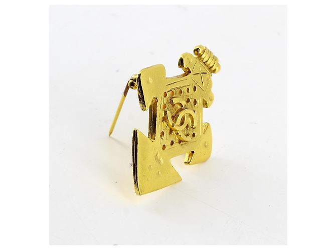 Chanel Brosche Doppel-C-Logo Gold - Ansicht 2