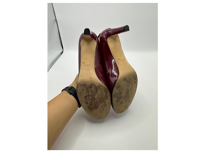 Gucci Lackleder Pumps bordeaux - Ansicht 11
