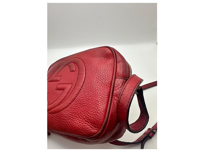 Borsa a tracolla Gucci Soho Disco in pelle rossa Rosso - vista 13