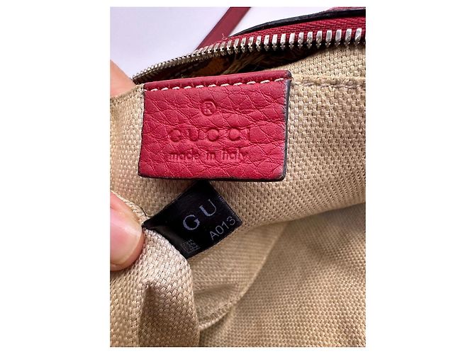 Borsa a tracolla Gucci Soho Disco in pelle rossa Rosso - vista 19