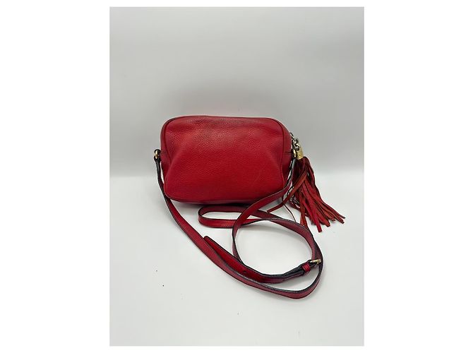 Borsa a tracolla Gucci Soho Disco in pelle rossa Rosso - vista 2