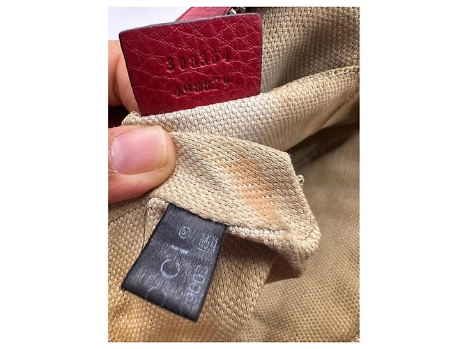 Borsa a tracolla Gucci Soho Disco in pelle rossa Rosso - vista 20