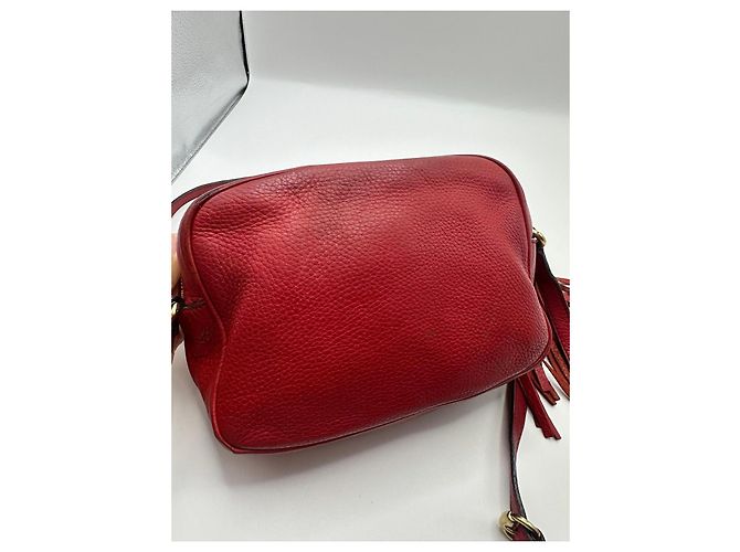 Borsa a tracolla Gucci Soho Disco in pelle rossa Rosso - vista 7