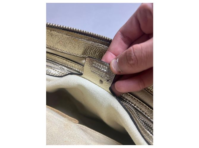 Borsa Gucci Bella in tela monogramma beige e oro D'oro - vista 12