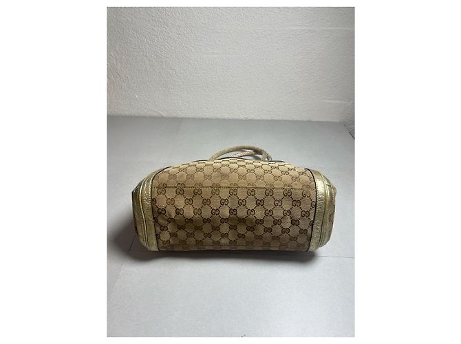 Borsa Gucci Bella in tela monogramma beige e oro D'oro - vista 5
