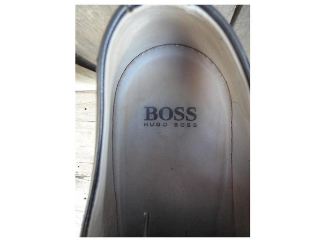 Hugo Boss Niagara Scarpe in Pelle Verniciata Nera Nero - vista 5