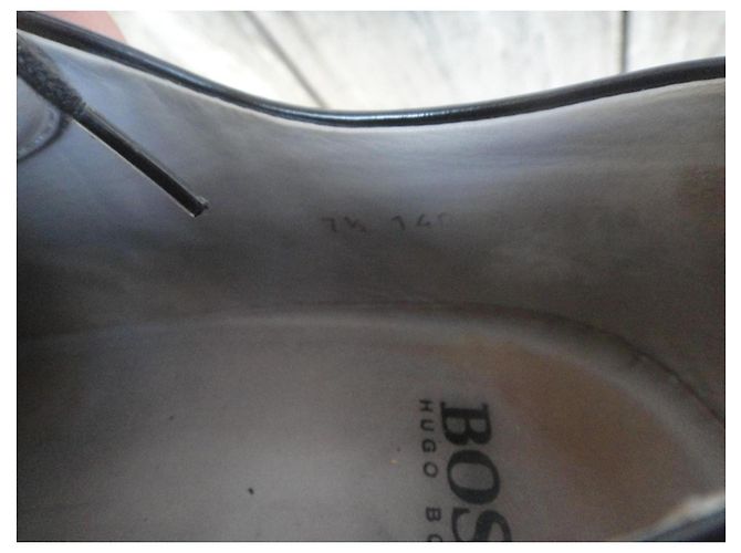 Hugo Boss Niagara Scarpe in Pelle Verniciata Nera Nero - vista 6