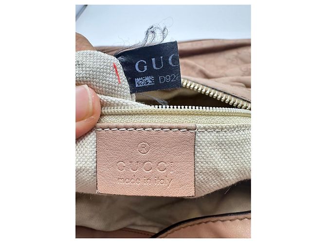 Gucci Guccissima Sukey Borsa Hobo in Pelle Beige - vista 16