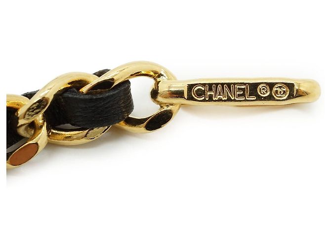 Timeless Chanel Vintage Gold Metal Black CC Medallion 1982 Kettengürtel Golden - Ansicht 5