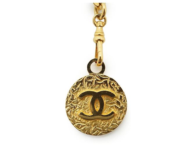 Timeless Chanel Vintage Gold Metal Black CC Medallion 1982 Kettengürtel Golden - Ansicht 6