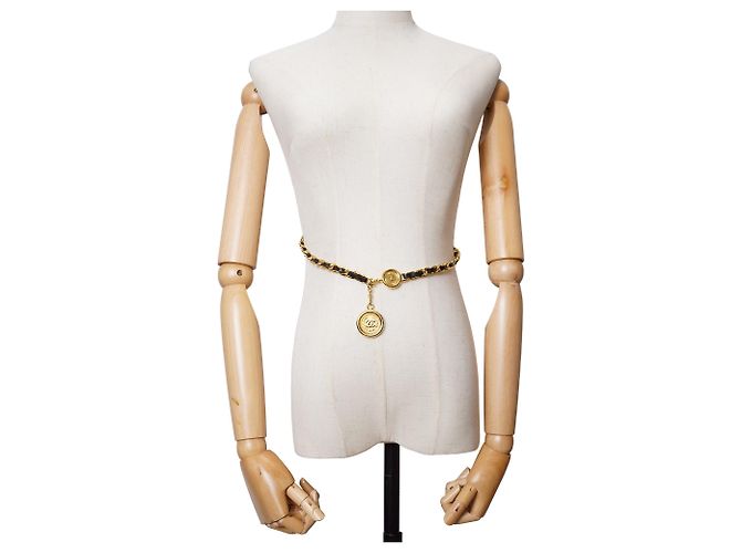 Chanel Vintage Gold Metal CC 31 Rue Cambon Medaillon Kettenbelt Golden - Ansicht 2