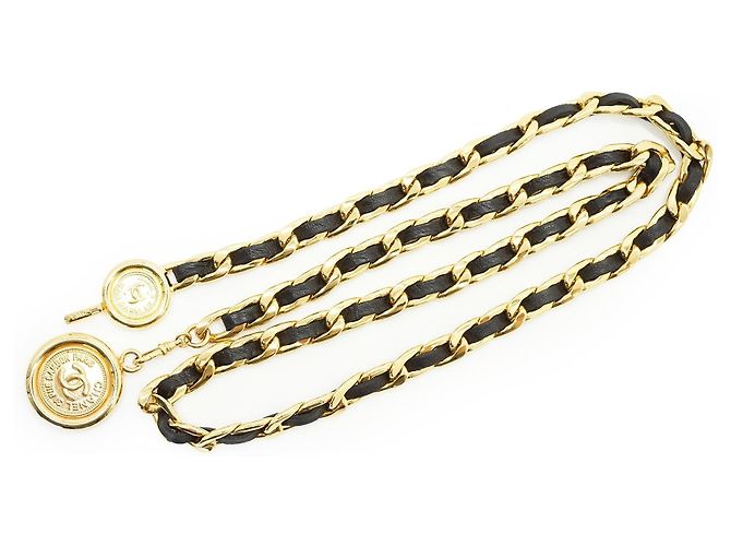 Chanel Vintage Gold Metal CC 31 Rue Cambon Medaillon Kettenbelt Golden - Ansicht 4