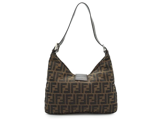 Fendi Borsa a tracolla hobo in tela monogram Zucca marrone - vista 2