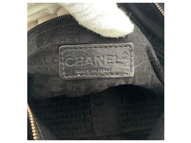 Timeless Chanel Borsa Boston in pelle nera con cuciture Chocolate Bar Nero - vista 5