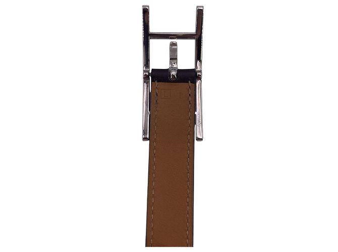 Hermès Bracciale Behapi Double Tour in pelle marrone scuro e hardware argentato Hermes - vista 2