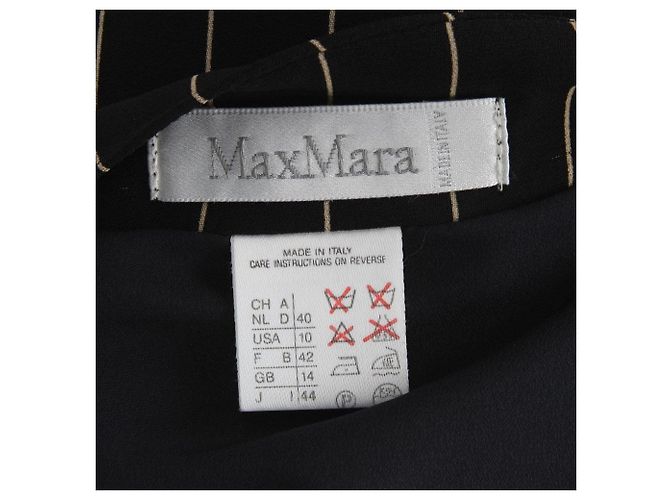 Max Mara Saia anos 90 Preto - vista 5