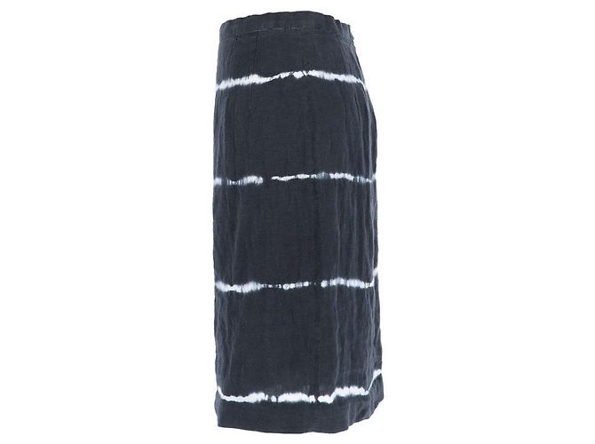 Falda Kenzo Jungle de lino tie-dye azul y blanco - vista 2