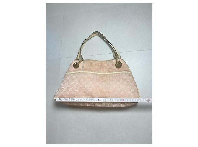 Gucci Éclipse Handtasche GG Monogramm Canvas - Rosa Pink Weiß - Ansicht 13