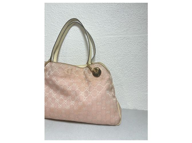 Gucci Éclipse Handtasche GG Monogramm Canvas - Rosa Pink Weiß - Ansicht 3