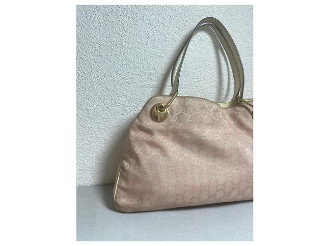Gucci Éclipse Handtasche GG Monogramm Canvas - Rosa Pink Weiß - Ansicht 4