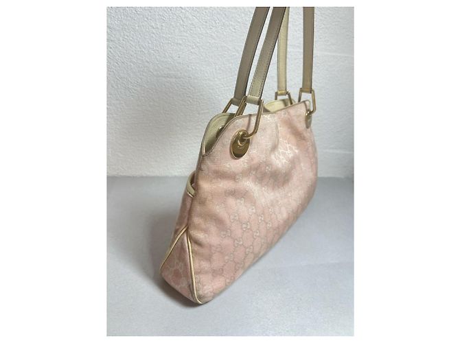 Gucci Éclipse Handtasche GG Monogramm Canvas - Rosa Pink Weiß - Ansicht 5