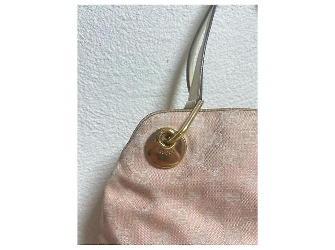 Gucci Éclipse Handtasche GG Monogramm Canvas - Rosa Pink Weiß - Ansicht 6