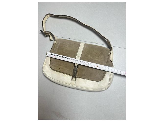 Borsa Gucci Jackie in tela e pelle beige/écru Bianco - vista 14