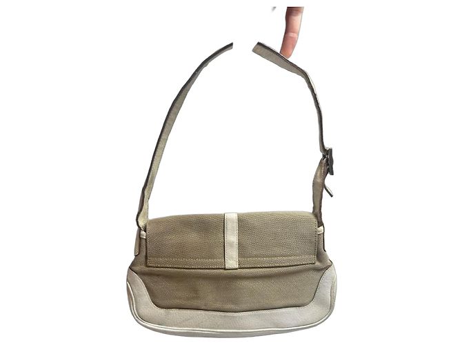 Borsa Gucci Jackie in tela e pelle beige/écru Bianco - vista 2