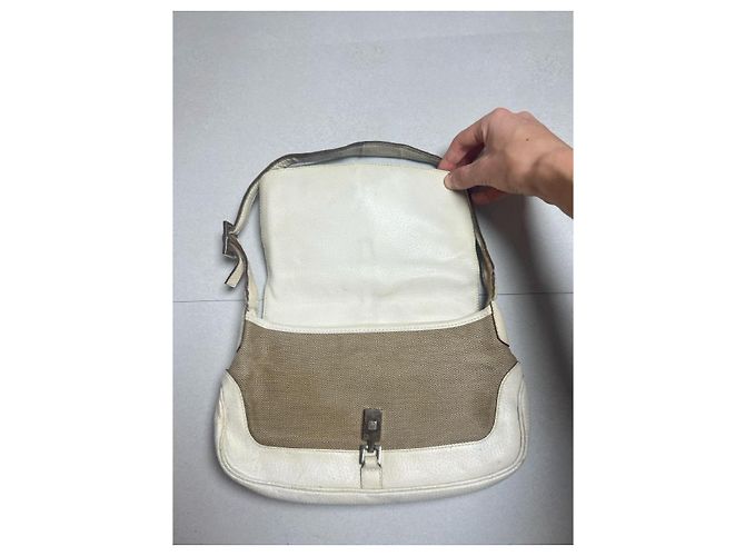 Borsa Gucci Jackie in tela e pelle beige/écru Bianco - vista 7