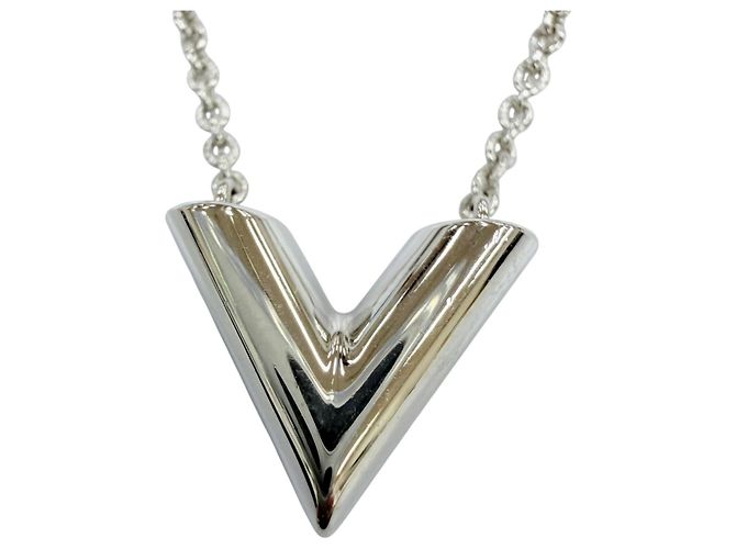 Collar Louis Vuitton 2025 Essential V Plata - vista 3