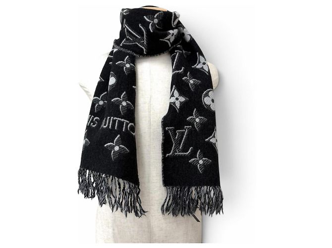 Sciarpa con frange Monogram Shine Louis Vuitton Nero - vista 3