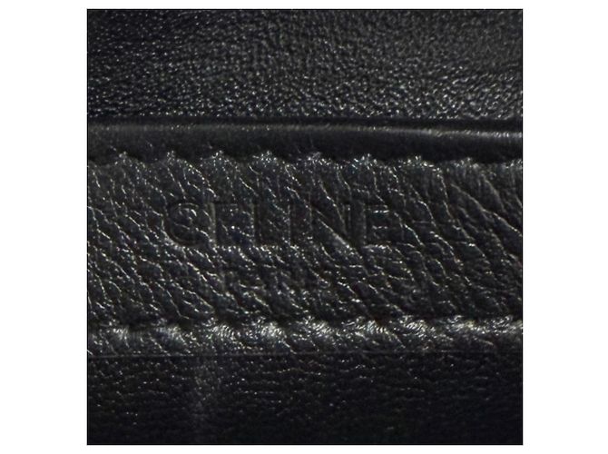 Céline Borsa a tracolla media Celine Leather Triomphe Messenger Nero - vista 11