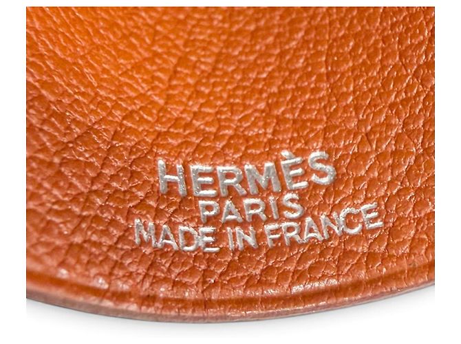Hermès Collana Clochette Hermes Vintage in Togo Brick Marrone - vista 9