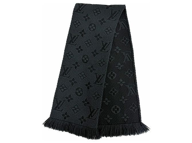Estola Monogram Louis Vuitton Gris Oscuro Gris antracita - vista 4