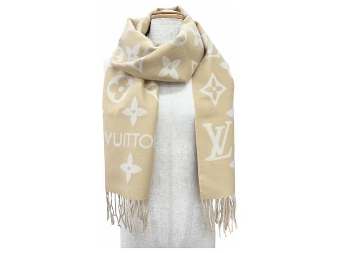 Estola Essential de lana Monogram Louis Vuitton Beige - vista 3