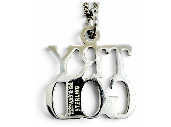 Autre Marque Collana con pendente Tiffany Vintage TRY GOD in argento sterling - vista 4