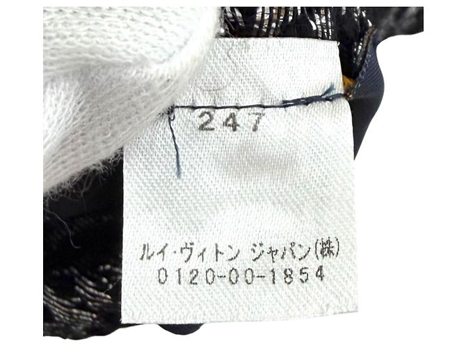Sciarpa Louis Vuitton Logomania Shine in misto lana e seta Nero Argento - vista 8