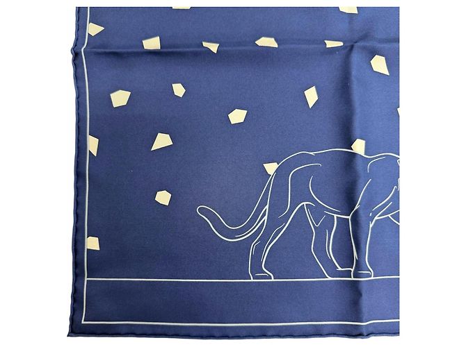 Cartier Panthère Seidentuch Marineblau - Ansicht 5