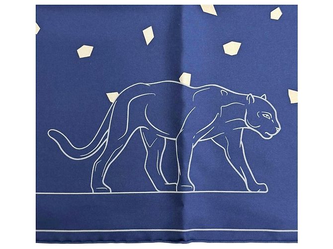 Cartier Panthère Seidentuch Marineblau - Ansicht 7