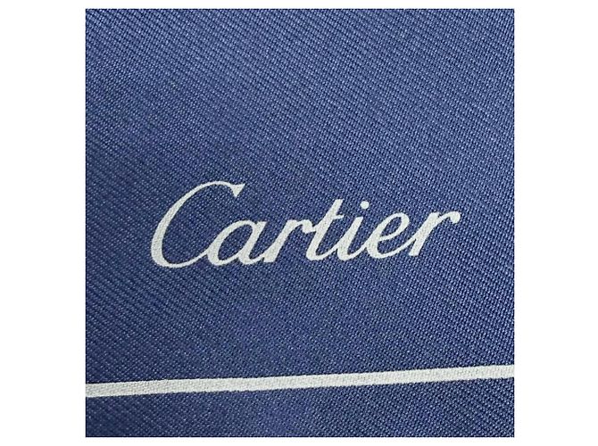 Cartier Panthère Seidentuch Marineblau - Ansicht 8