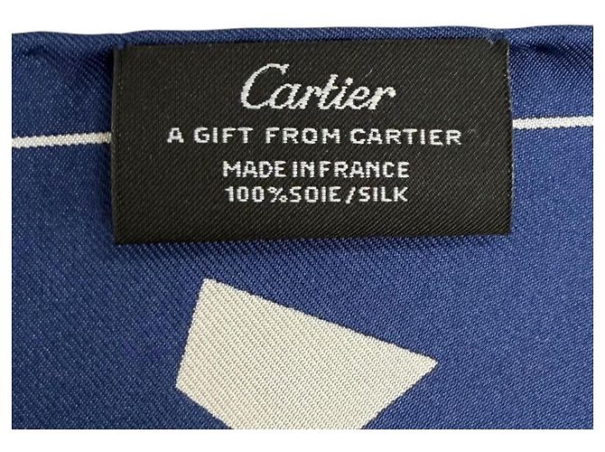 Cartier Panthère Seidentuch Marineblau - Ansicht 9